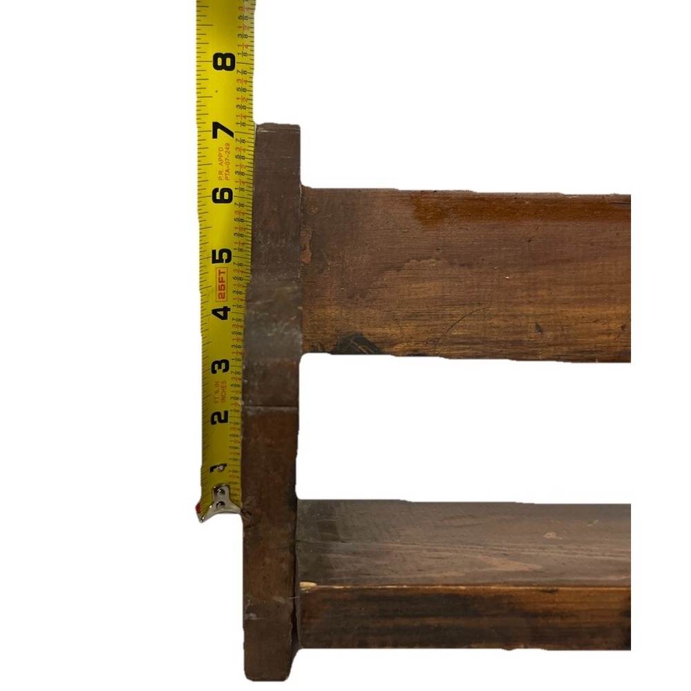 Wooden Brown Rustic Shelf - Picture 8 of 9
